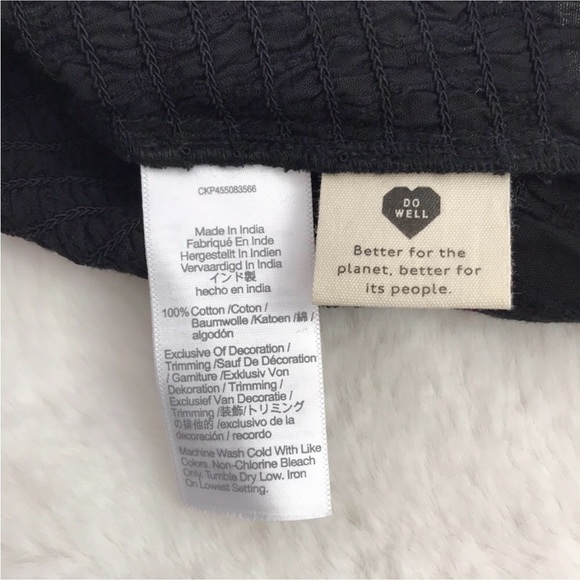 Madewell XXS black rushed puffer sleeve black top - Picture 10 of 10